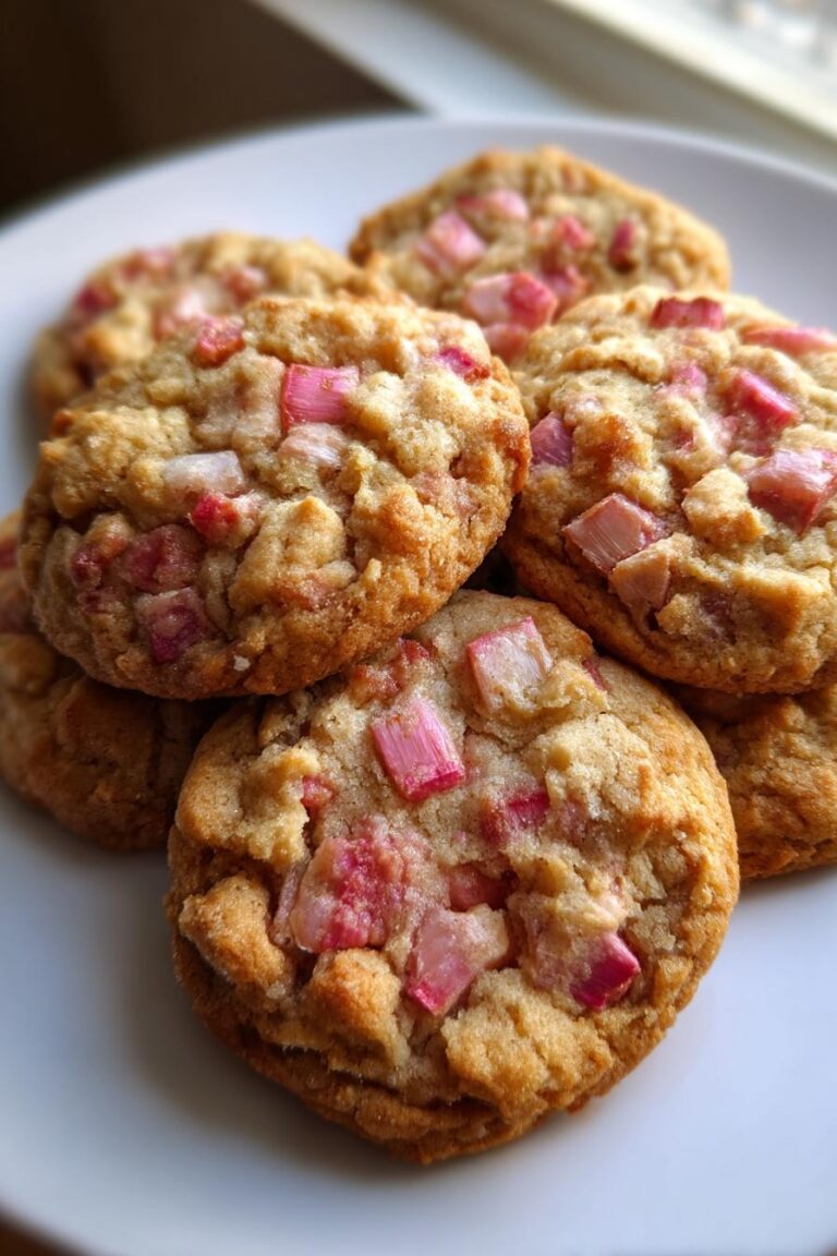 Brown Sugar Rhubarb Cookies