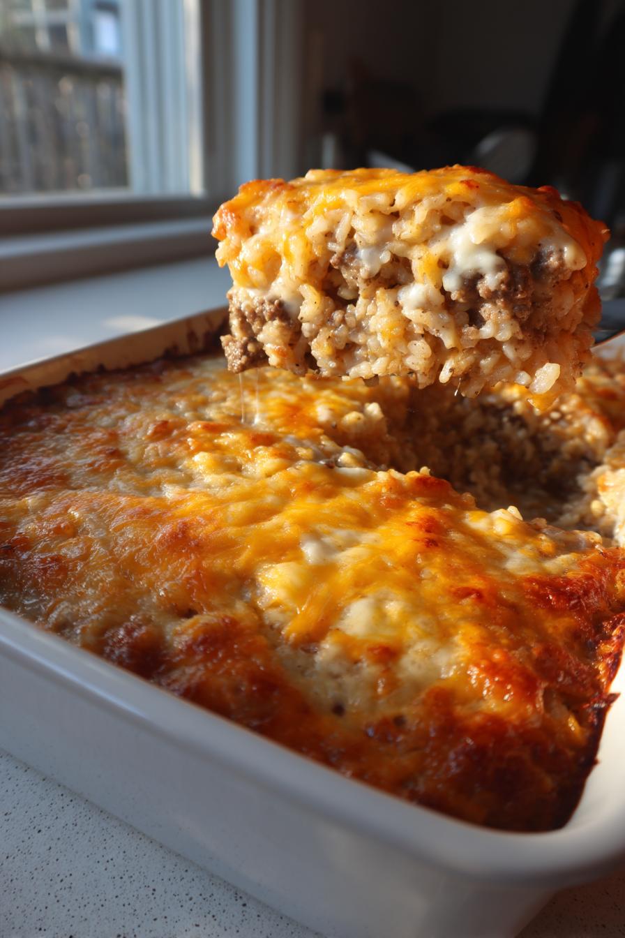 Cheesy Ground Beef Rice Casserole - detail 3