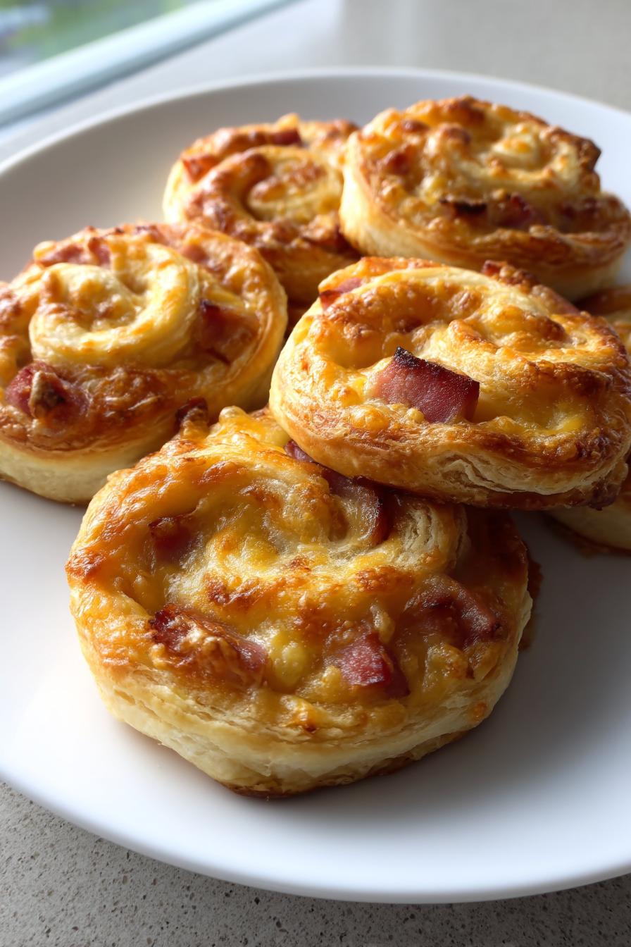 Ham and Cheese Puff Pastry Pinwheels - detail 2