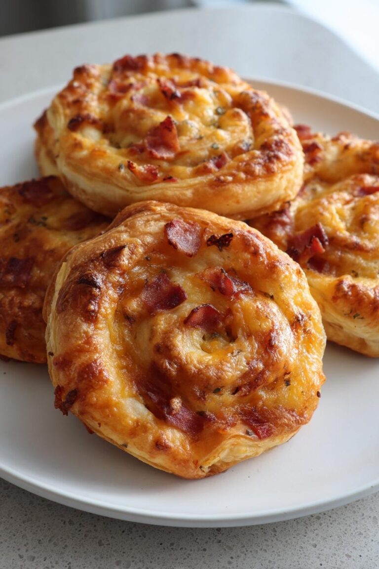 Ham and Cheese Puff Pastry Pinwheels