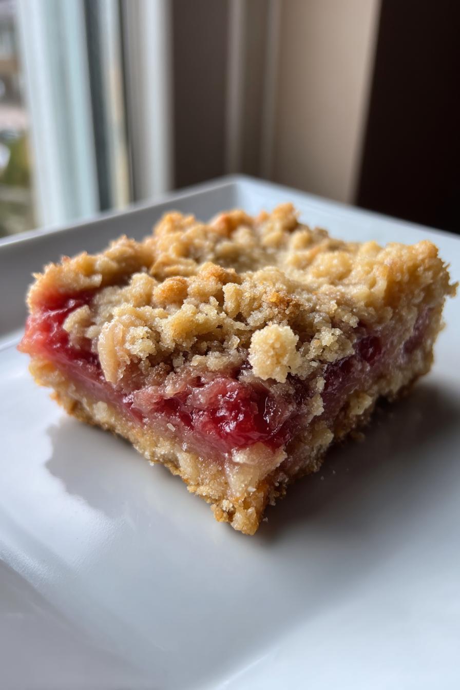 Rhubarb Crumble Bars