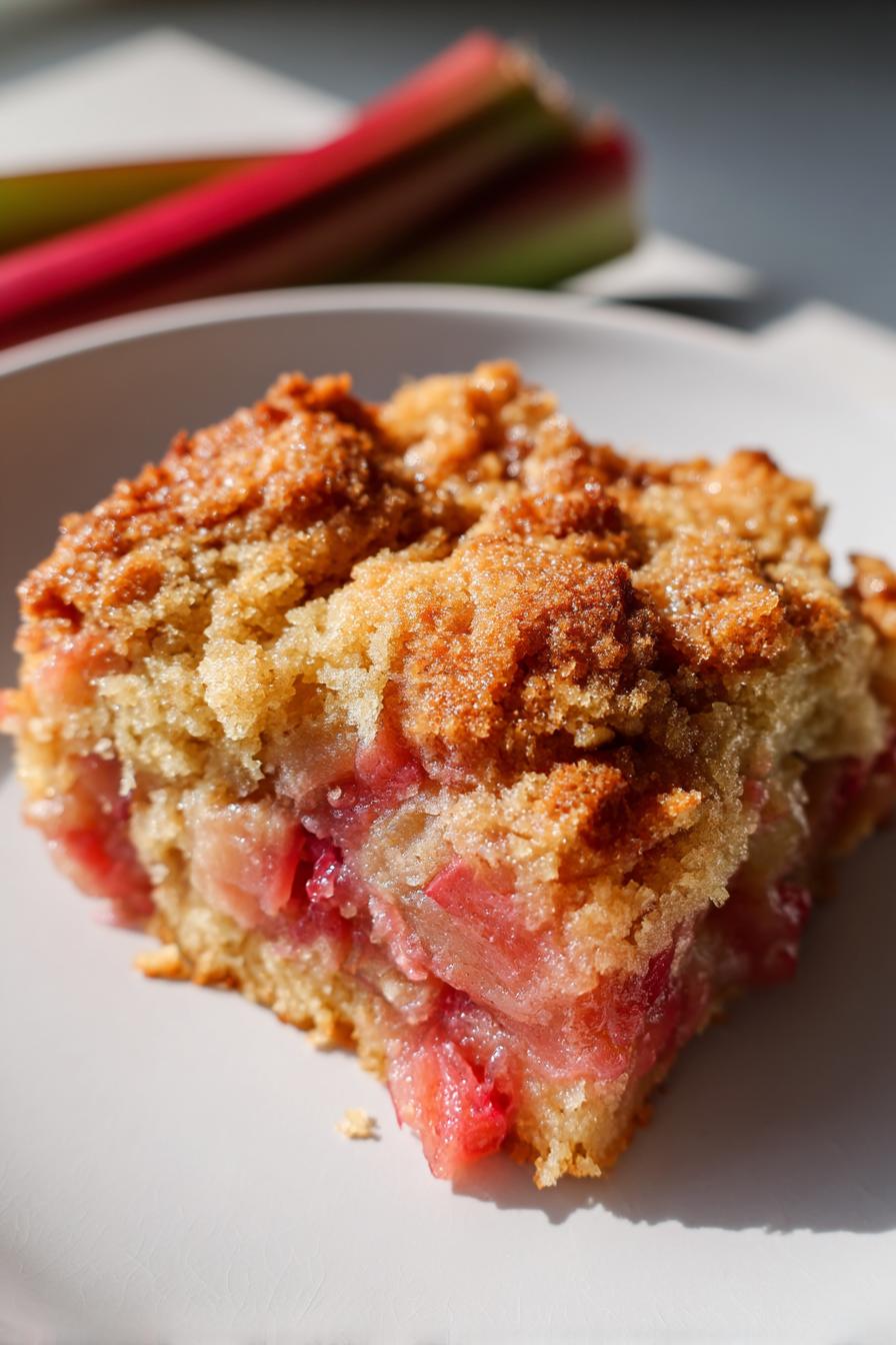 Rhubarb Dump Cake - detail 1