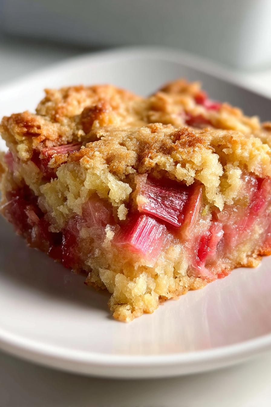 Rhubarb Dump Cake - detail 2