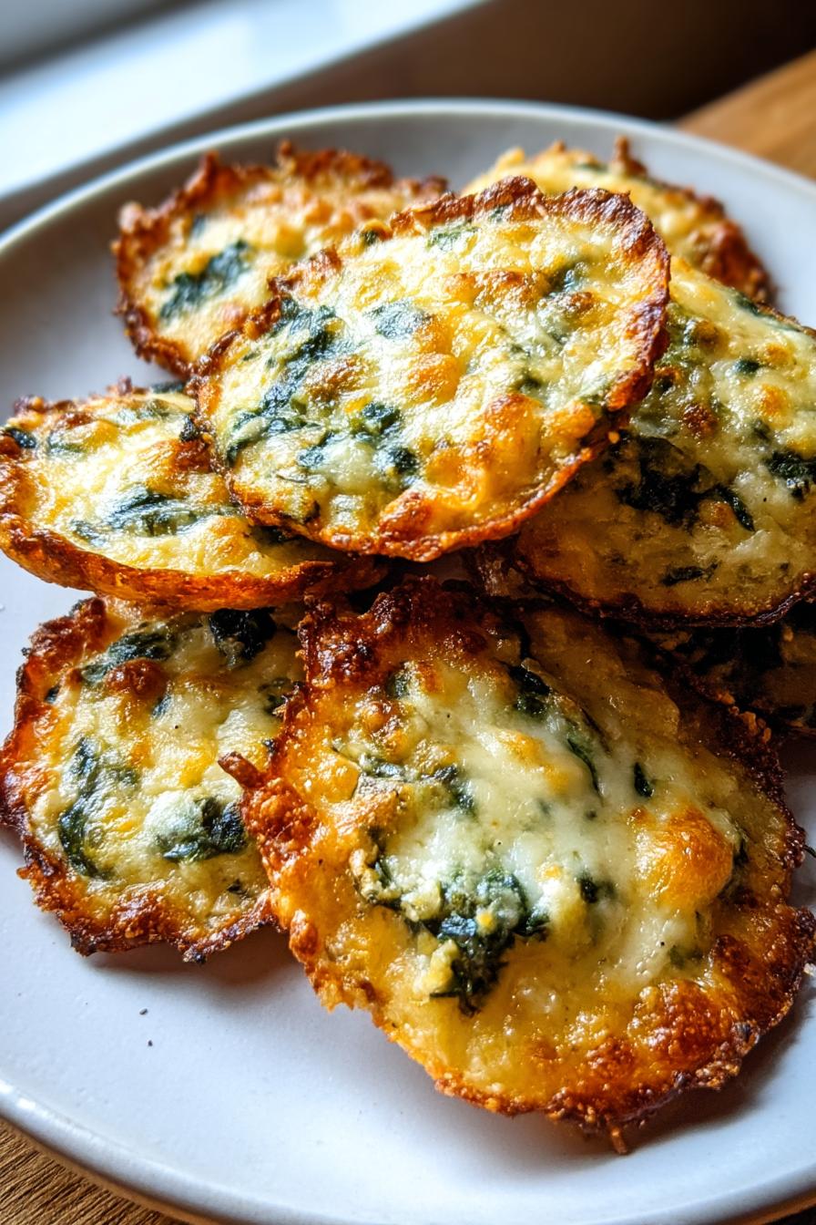 Spinach Dip Cheese Crisps - detail 2
