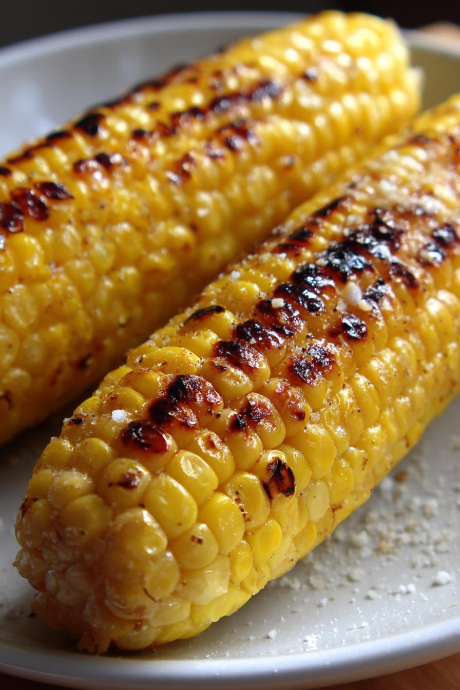 corn on the cob on the grill - detail 1