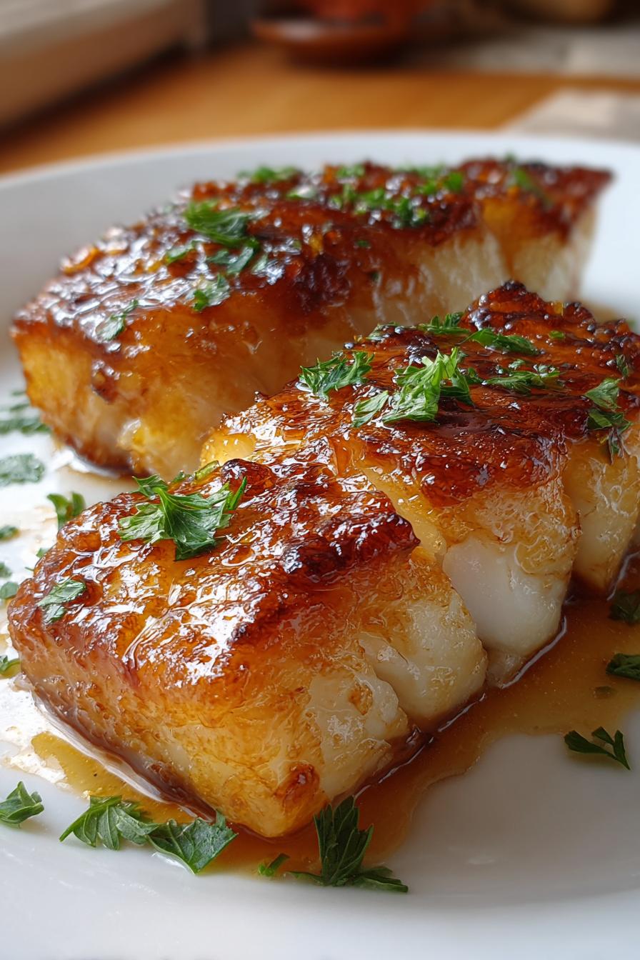 baked honey marinated cod - detail 2