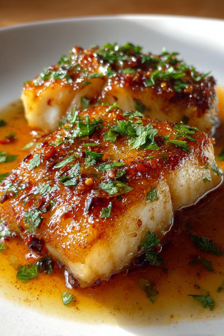 baked honey marinated cod