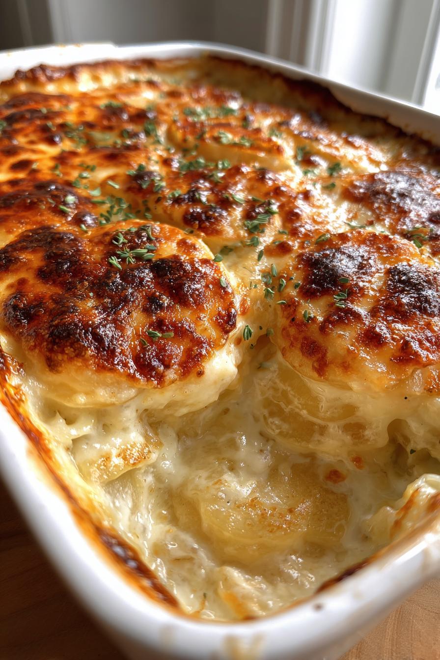 cheesy scalloped potatoes - detail 1